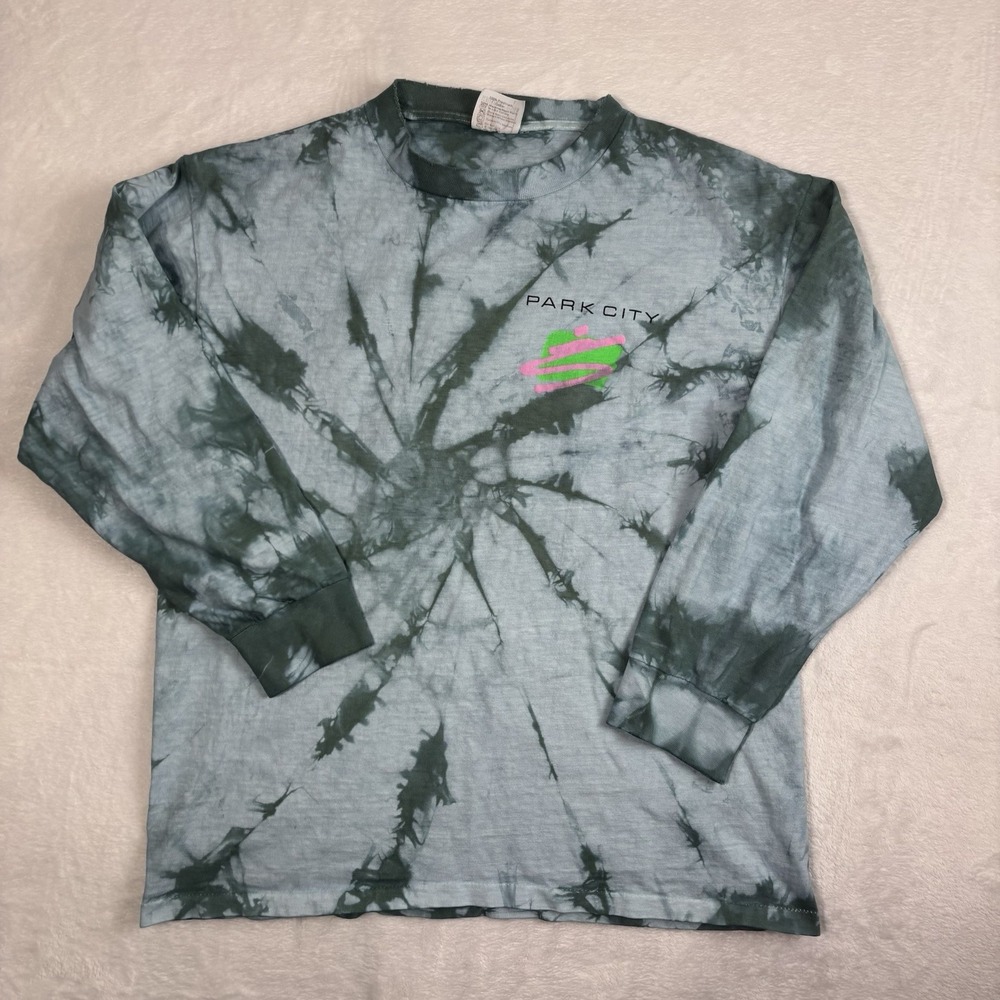 Men's Long Sleeve Tie-Dye Tee - Green